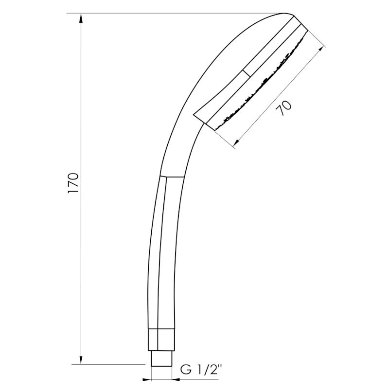 AQUALINE ruční sprcha, průměr 70mm, ABS/chrom HY815C