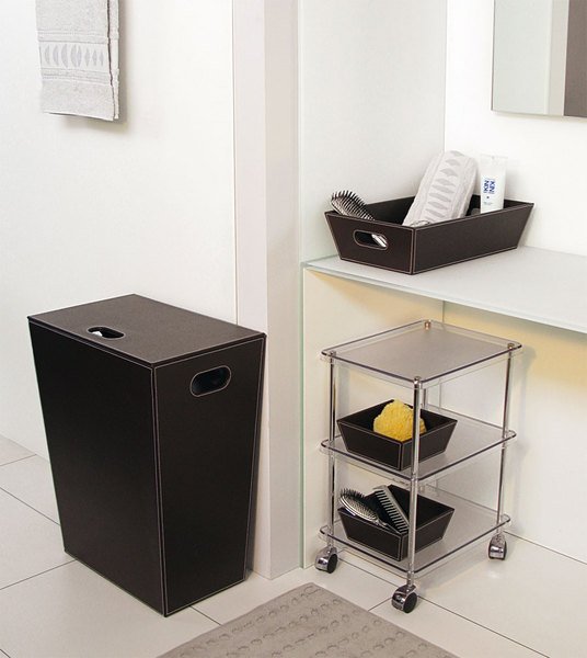 ECO PELLE koš na prádlo 47x60x30cm, hnědá 2463DB