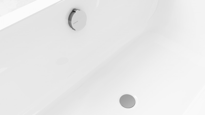 Vanová souprava s napouštěním, bovden, délka 800mm, zátka 72mm, chrom 71853