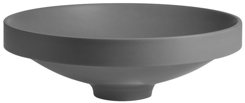VERTO umyvadlo zápustné, litý mramor, průměr 40,5cm, šedá mat 15121.31