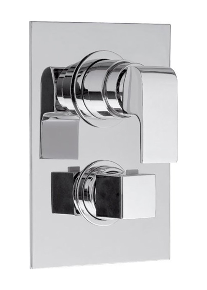 DIMY podomítková sprchová termostatická baterie, 3 výstupy, chrom DM393