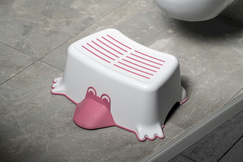 DUCK dětské protiskluzové stupátko do koupelny, růžová 366413