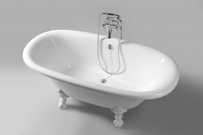 REGATA volně stojící vana 175x85x61cm, nohy bílé, bílá 10221