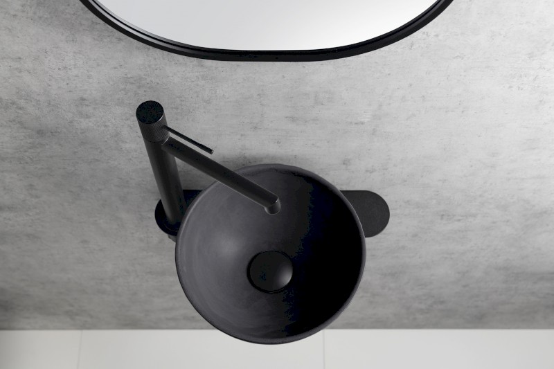 MINOR betonové umývátko na desku, Ø 26cm, antracit mat MR26016