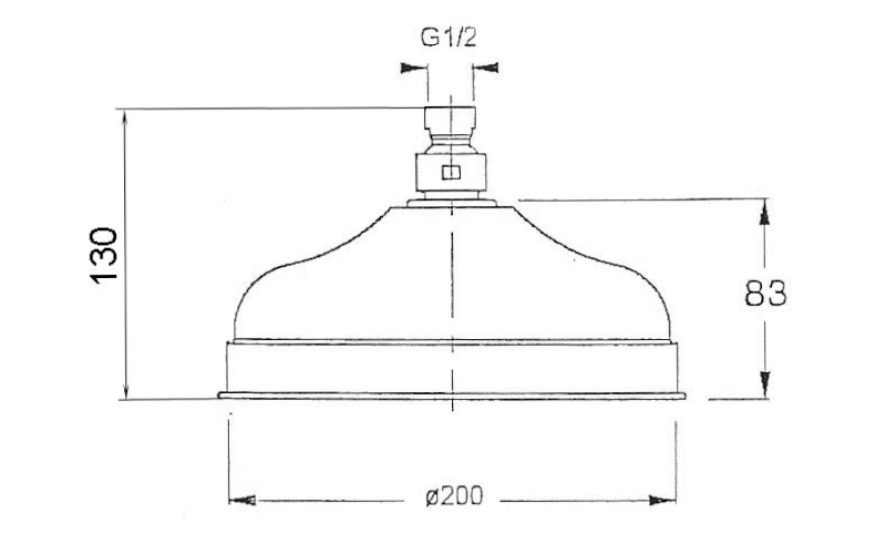 ANTEA hlavová sprcha, průměr 200mm, nikl SOF2008
