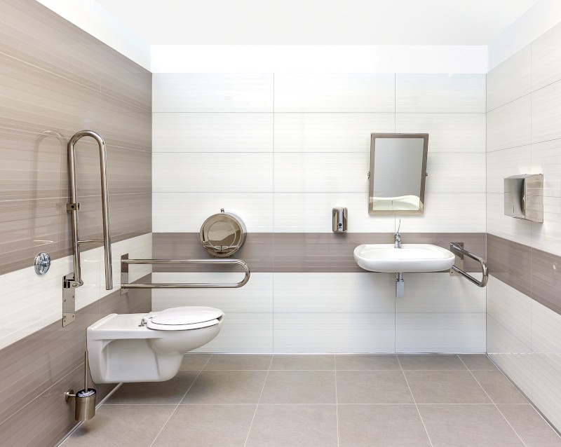 HANDICAP opěrné pevné madlo tvar U 813mm, nerez lesk XH540