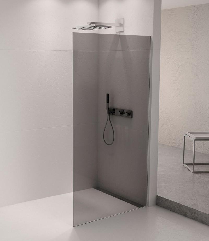 ARCHITEX sada pro neviditelné uchycení skla, podlaha-stěna, 1610x2105mm, leštěný hliník AL2116