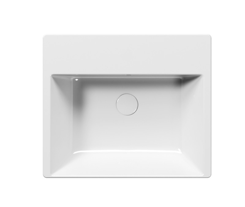 KUBE X keramické umyvadlo polozápustné 55x47cm, bez otvoru, bílá ExtraGlaze 9434011