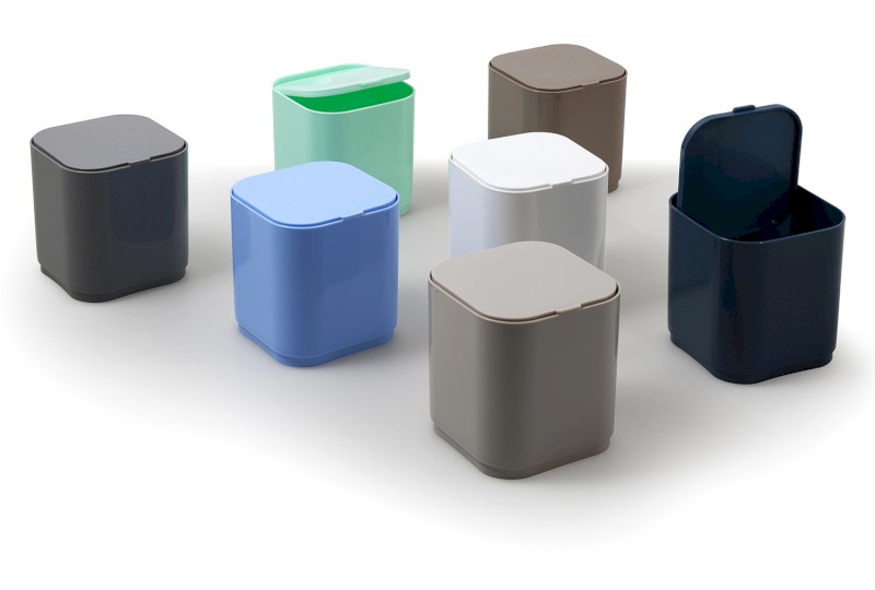 SEVENTY stolní odpadkový koš výklopný, plast ABS, šedá 630808