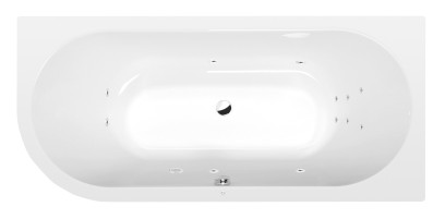VIVA R hydromasážní vana, 185x80x47cm, Attraction Hydro, chrom 72129.3010