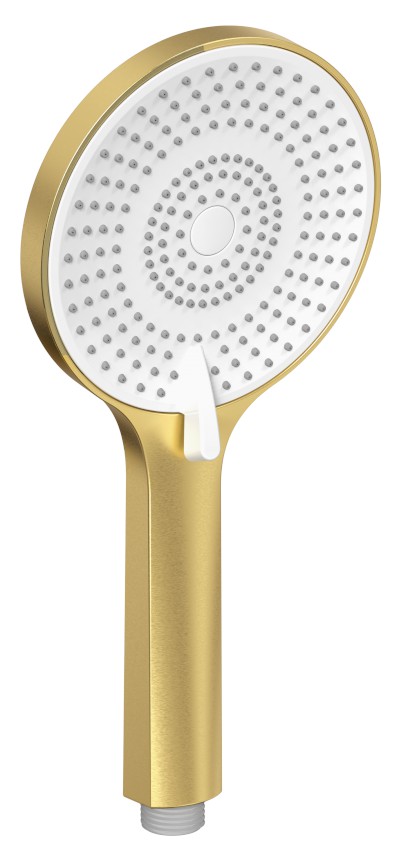 Ruční masážní sprcha, 3 režimy sprchování, silikon trysky, průměr 120mm, ABS/zlato mat SK879GB