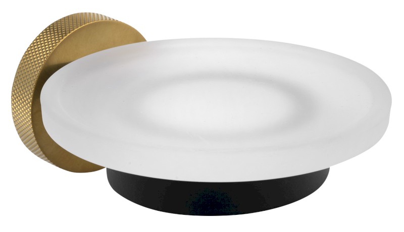 LARISSA mýdlenka, mléčné sklo, černá/zlato mat WS002BG