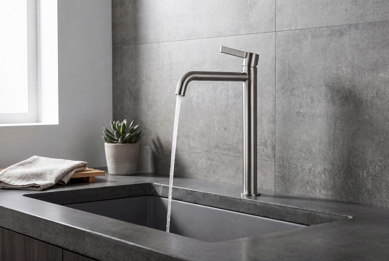 ICONIC stojánková umyvadlová baterie vysoká, gun metal AF006GM