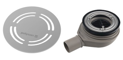 FLEXIA vaničkový sifon, průměr 90mm, DN40, kruhová krytka nerez mat 17761