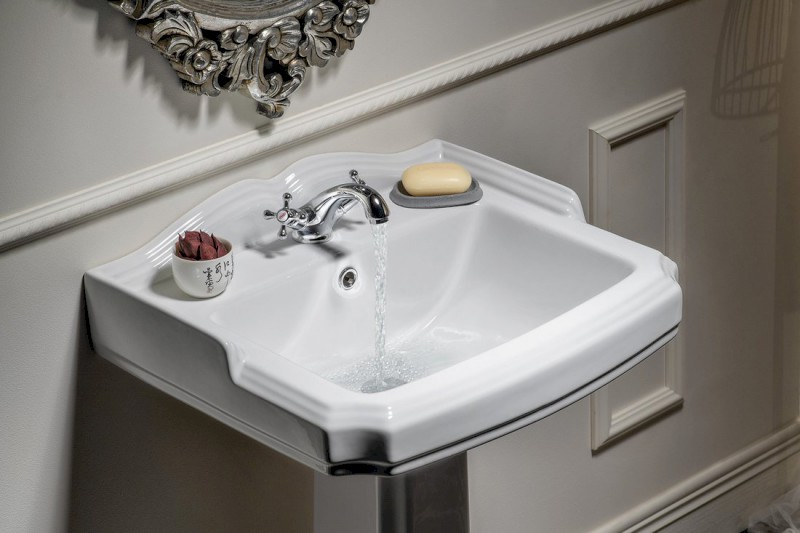 ANTIK keramické umyvadlo, 58x47cm, bílá AK102