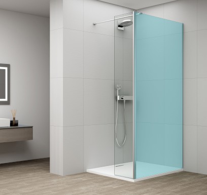 ESCA otočný panel k instalaci na fixní sklo, 600mm, chrom ES3B60