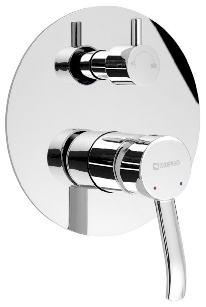 LUKA podomítková sprchová baterie, 2 výstupy, otočný přepínač, chrom LK43