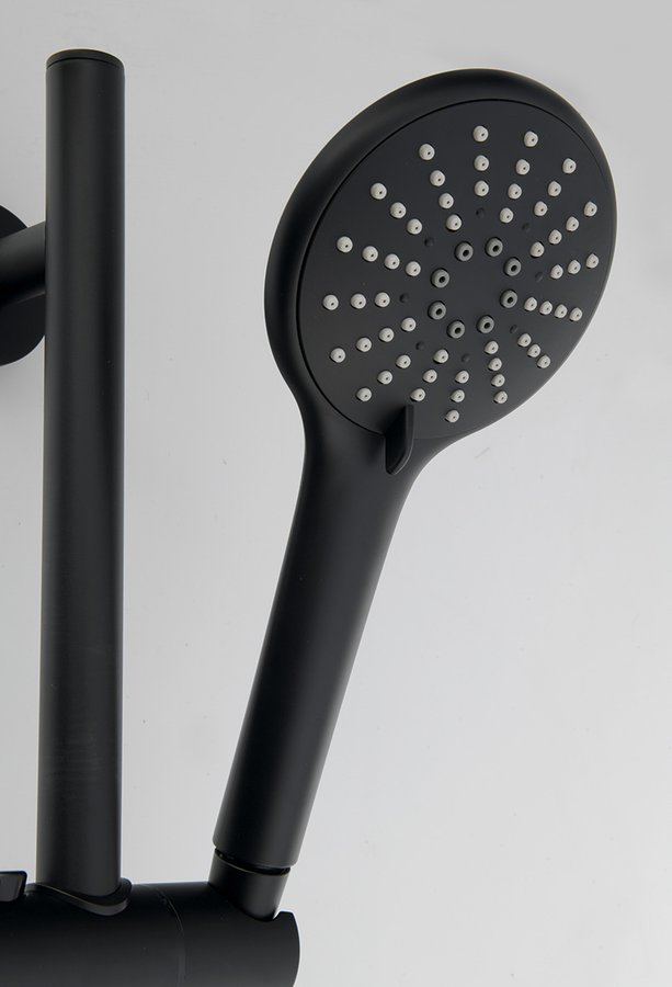 Sprchová souprava, posuvný držák 700mm, černá mat SC515