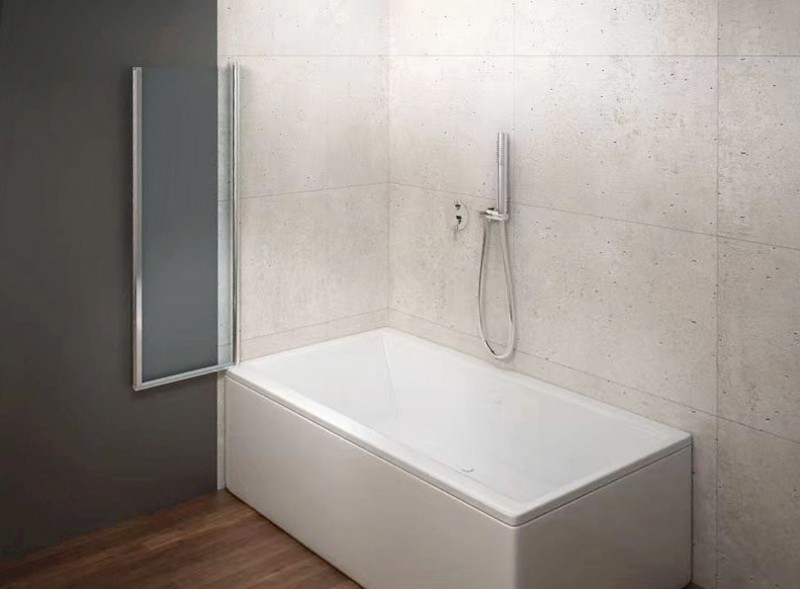 WILA vanová zástěna 900x1400 mm skládací, chrom, čiré sklo AQ5742