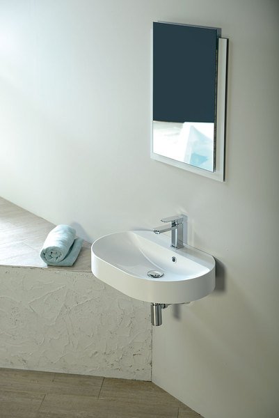 HELEN umyvadlo na desku, litý mramor, 63x43cm, bílá HE063