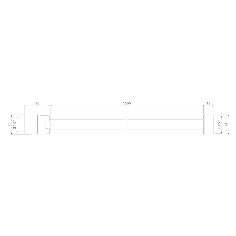 POWERFLEX kovová sprchová hadice, 150cm, chrom FLEX150