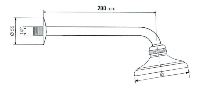 Nástěnná sprcha, chrom 905