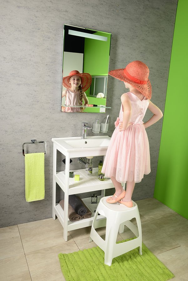 ETIDE policová umyvadlová skříňka 51,5x85x44 cm, bílá mat ET505