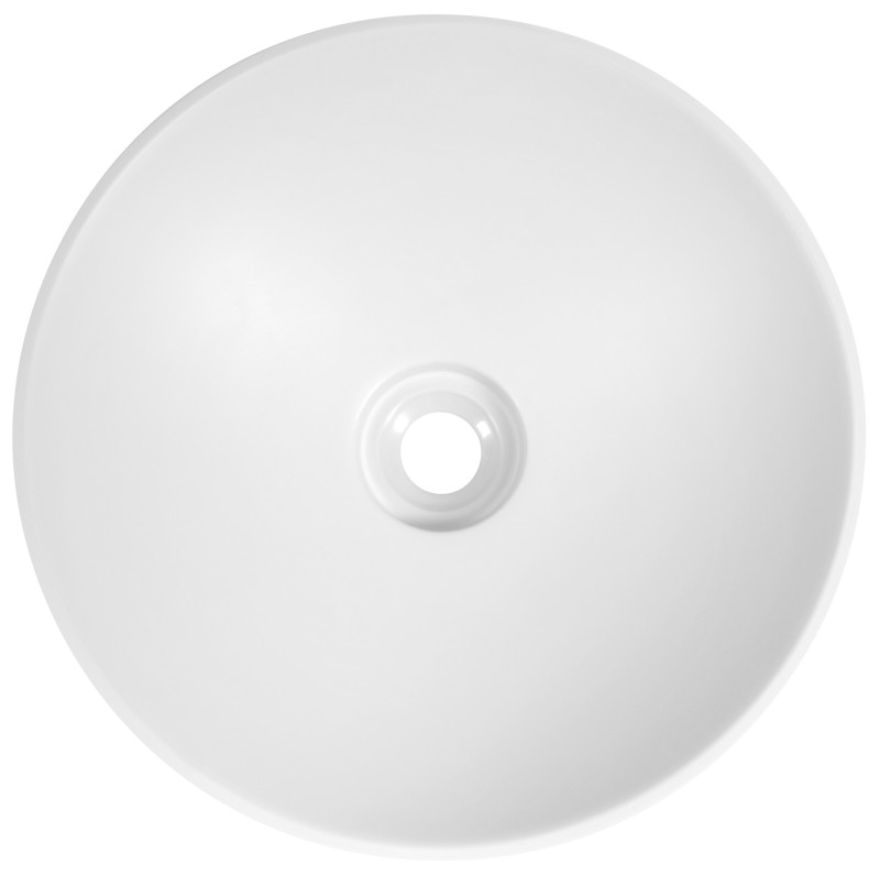 VERTO umyvadlo zápustné, litý mramor, průměr 40,5cm, bílá mat 15121MAT