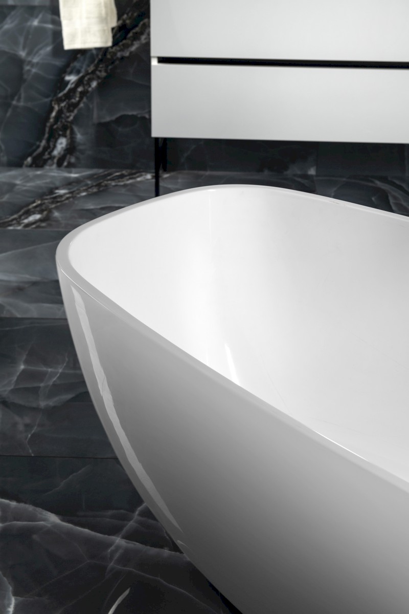 IPANEMA volně stojící vana litý mramor 168x72x49cm, bílá 69911