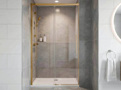 LUXOR GOLD MATT sprchové dveře 1200mm, čiré sklo GU1212G