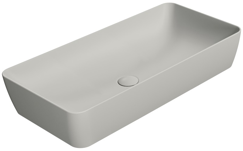 NUBES keramické umyvadlo na desku 80x40cm, cenere mat 904017