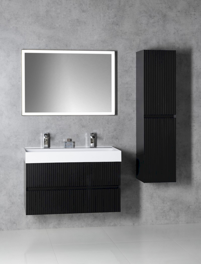 GODIVA dvojumyvadlo, litý mramor, 96x44cm, bílá GU096-2