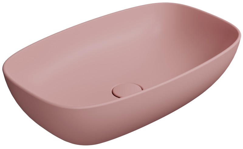 NUBES keramické umyvadlo na desku 60x38cm, blush mat 978324
