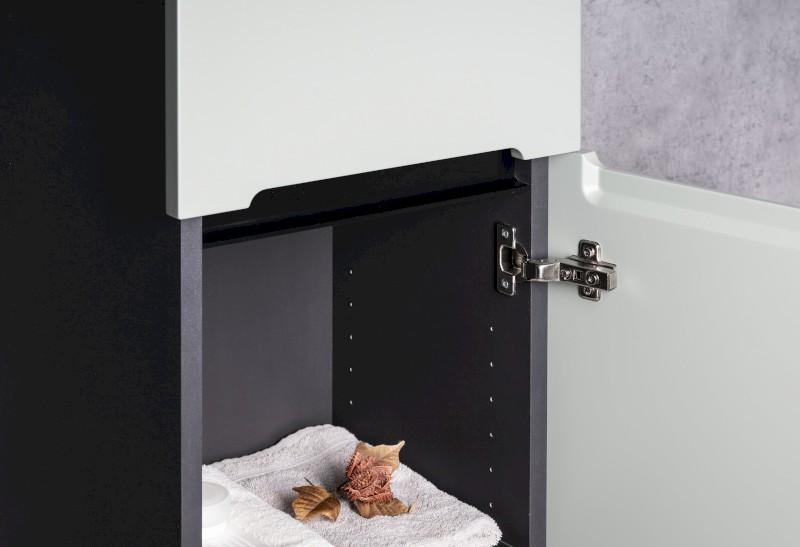 KERALA skříňka vysoká 38x143x32cm, 2x dvířka, levá/pravá, siena/antracit matný KR350-4234