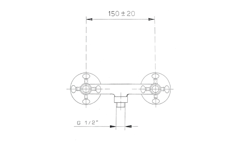 ANTEA nástěnná sprchová baterie, chrom 3861