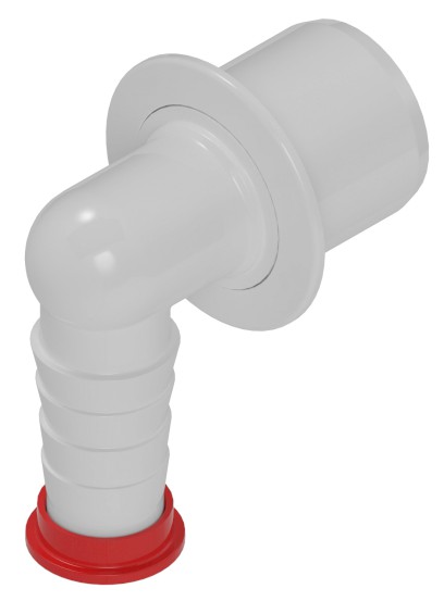 HT koncovka rohová pro připojení hadice 21mm, DN32 168.460.0