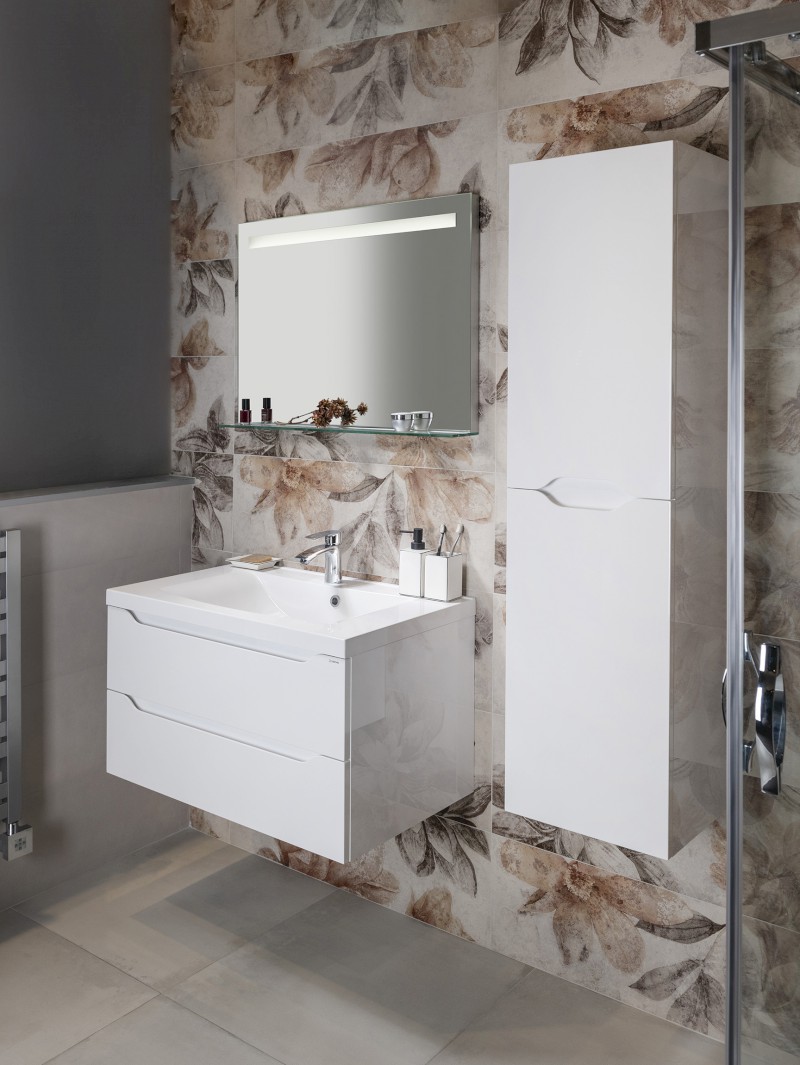 WAVE skříňka vysoká 35x140x30cm, levá/pravá, bílá WA245-3030