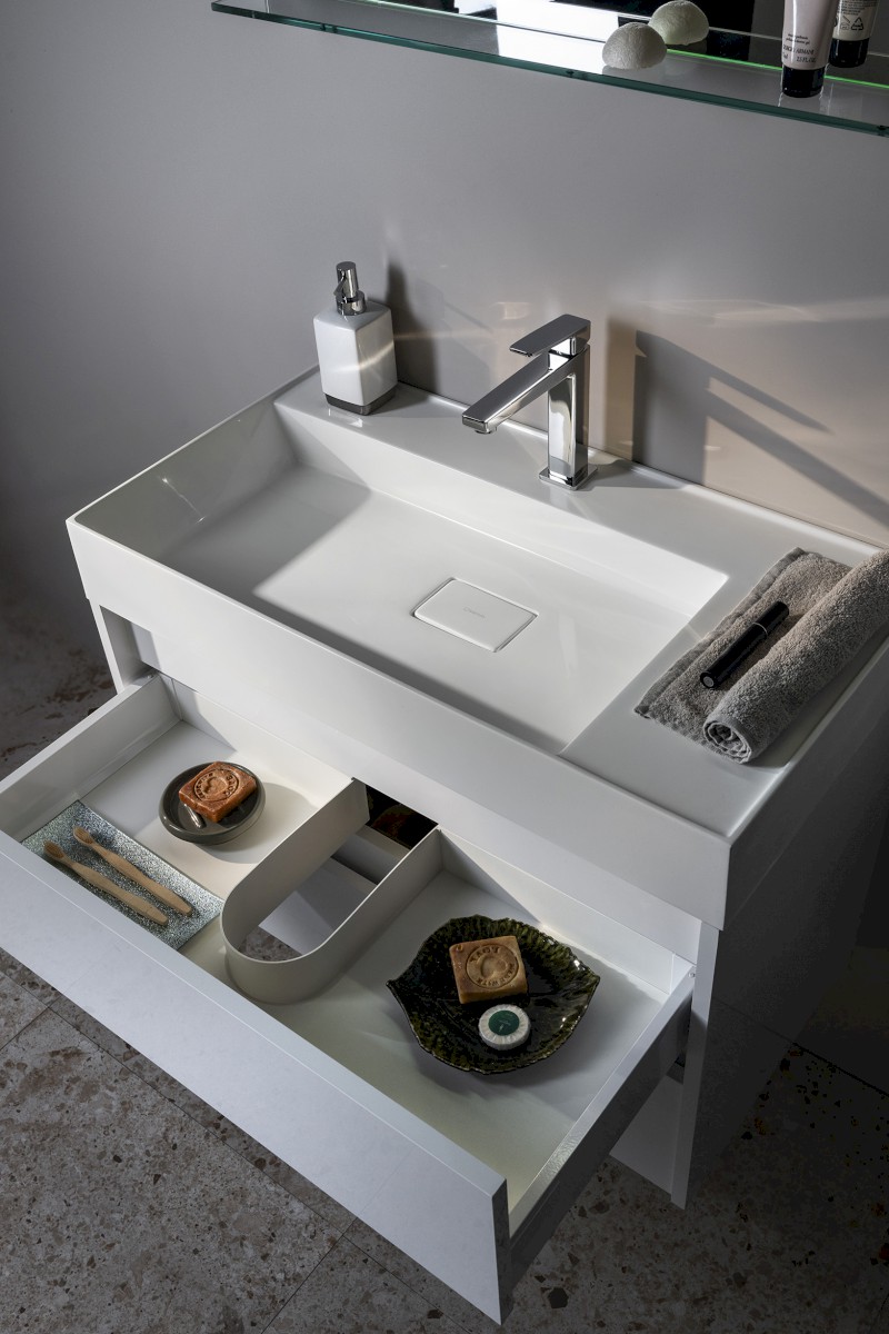 NIRONA umyvadlová skříňka 82x51,5x43 cm, dub Mocca NR085-1212