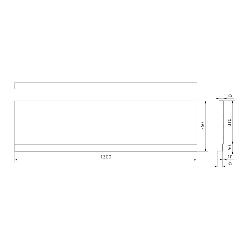 DEEP PLAIN NIKA panel 130x36cm 72956