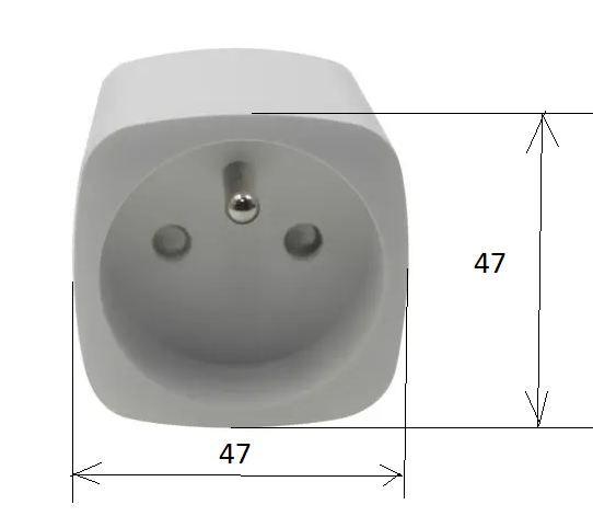 IQTECH chytrý zásuvkový adaptér s ochranným kolíkem, 16A WS024