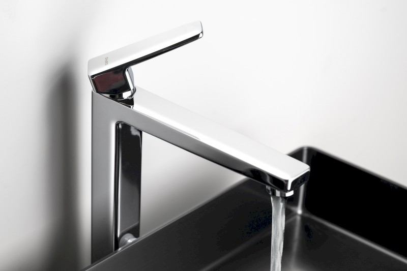 TURSI stojánková umyvadlová baterie vysoká, prodloužená hubice, chrom TI007