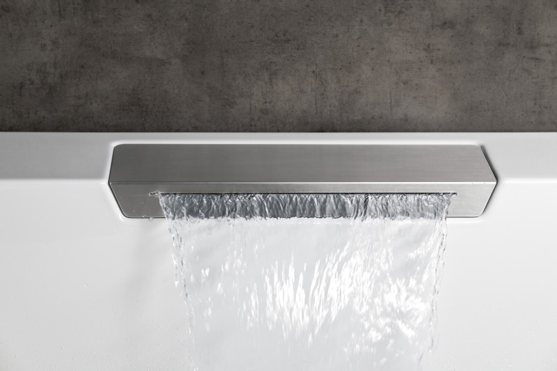 CASCATA L MONOLITH obdélníková vana 180x80x60cm, kaskáda nerez 73836ML.100