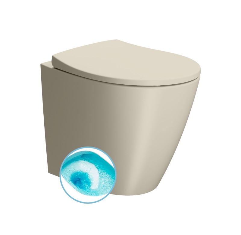 MODO WC mísa stojící, Swirlflush, 37x52cm, spodní/zadní odpad, creta dual-mat 981008