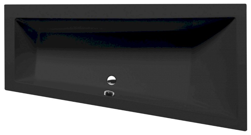 ANDRA R asymetrická vana 160x90x45cm, černá mat 81541.21