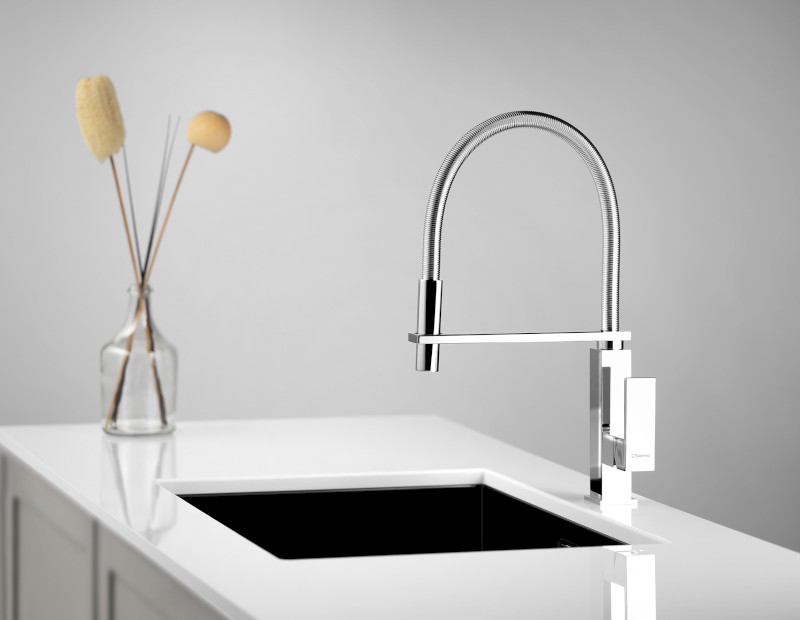 MAYA stojánková dřezová baterie se sprškou, chrom MA780