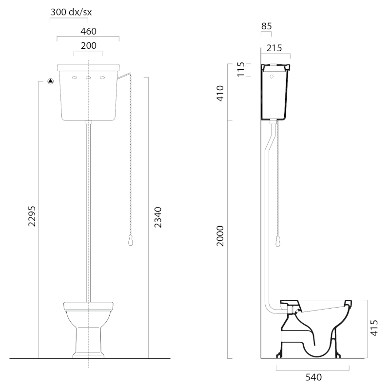 CLASSIC WC mísa stojící, 37x54cm, zadní odpad, bílá ExtraGlaze 871111