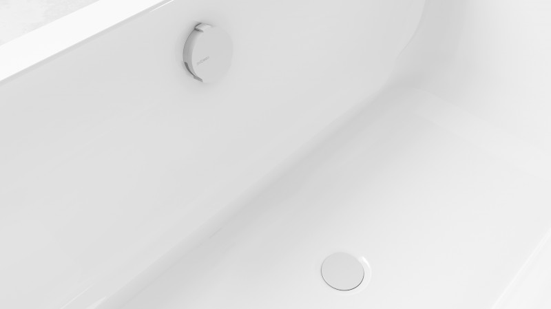 Vanová souprava s napouštěním, bovden, délka 1200mm, zátka 72mm, bílá 71857.10