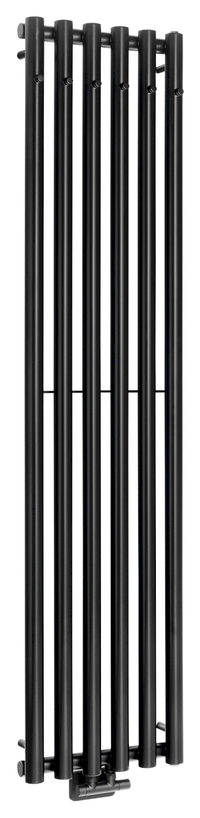 PILON otopné těleso 418x1800mm, se šesti háčky pro ručník, černá mat IZ132T