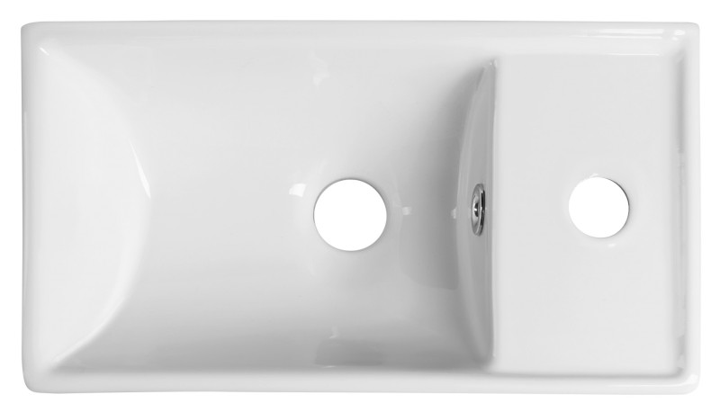MINOS keramické umývátko 40x22cm, baterie vpravo, bílá 4059