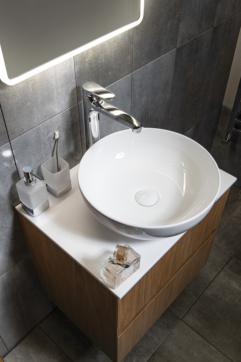 RONDANE keramické umyvadlo na desku Ø 41cm, bílá AR435